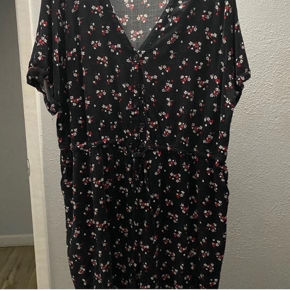 Torrid Black Romper with Floral Accents - Picture 3 of 12